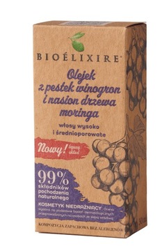 Bioelixire Olejek z pestek winogron + Moringa 50ml