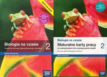 BIOLOGIA NA CZASIE 2 LO PODRĘCZNIK + KARTY PRACY ROZSZERZONY NOWA ERA 2024