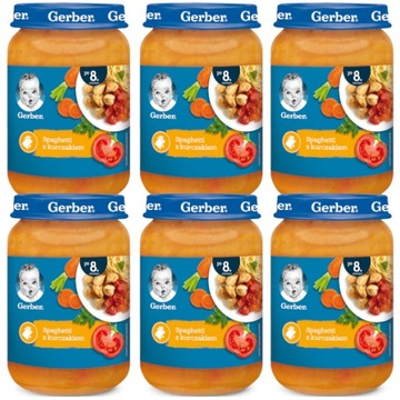 Gerber Spaghetti z kurczakiem po 8 mies. 6x190g