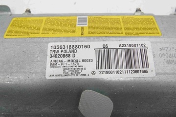 AIRBAG KOLENO MERCEDES W221 FACELIFT