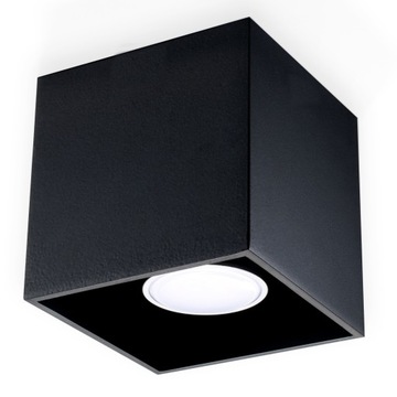 LAMPA SUFITOWA PLAFON QUAD 1 SUFIT CZARNY SOLLUX
