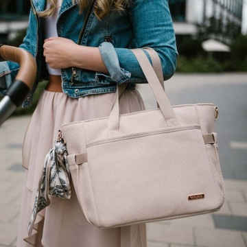 BABYONO CARMEN СУМКА ДЛЯ МАМЫ ПРОГУЛЯЮЩИЙ ОРГАНИЗАТОР ДЛЯ КОЛЯСКИ БЕЖЕВЫЙ 1571/02