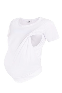 ФУТБОЛКА ДЛЯ КОРМЛЕНИЯ, БЕЛАЯ, XS