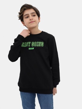 BLUZA DZIECIĘCA CHŁOPIĘCA DRESOWA czarna 140-146