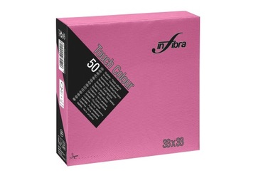 Serwetki papierowe INFIBRA TOUCH SYSTEM EFFECT, fuksja, 33x33cm, 2w, 50szt
