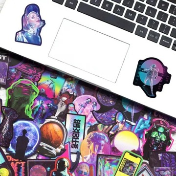ГОЛОГРАФИЧЕСКИЕ НАКЛЕЙКИ MIX PANK MOD ВОДОНЕПРОНИЦАЕМЫЕ НАКЛЕЙКИ STICKERBOMB 50 шт.