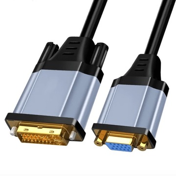 Adapter DVI na VGA FULL HD D-SUB Konwerter do Monitora i Projektora
