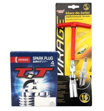 4x Świece Zapłonowe Denso FK20HBR11 +klucz