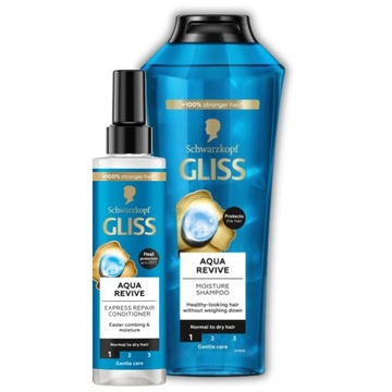 Gliss Aqua Revive Szampon Odżywka do Włosów
