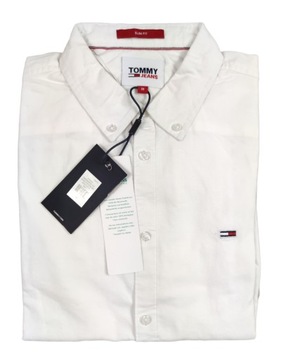 Koszula slim fit biała Tommy Jeans DM0DM09594 YBR White Oxford - L