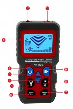 Profesjonalny wykrywacz lokalizator detektor szukacz kabli Noyafa NF-826