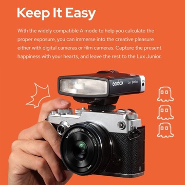 Вспышка для фотоаппарата Godox Lux Junior Retro GN12 6000K