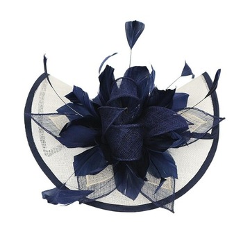 Темно-синяя повязка для волос Fascinator