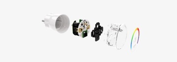 Настенная вилка FIBARO Z-Wave Plus, розетка типа E