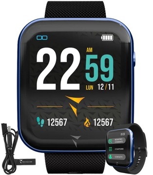 SMARTWATCH TECHMADE PULS KROKI POŁĄCZENIA SMS PL