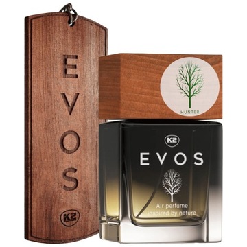 K2 EVOS HUNTER SET Автомобильные духи 50 мл + деревянная подвеска