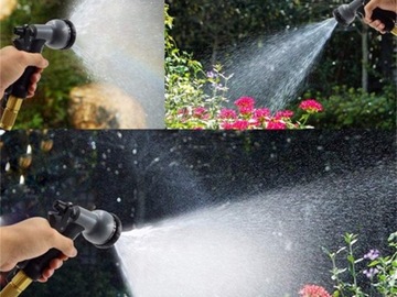 ГИБКИЙ САДОВЫЙ ШЛАНГ, ПИСТОЛЕТ, СОЕДИНИТЕЛИ, РУЧКА-КРЮК, ПРЕМИУМ 45м