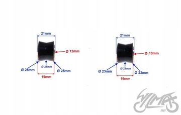 КОМПЛЕКТ МЕТАЛЛ-РЕЗИНОВЫХ ВТУЛОК ЗАДНЕГО АМОРТИЗАТОРА