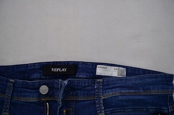 120 # REPLAY ## ANBASS SLIM SPODNIE JEANSY W36 L34