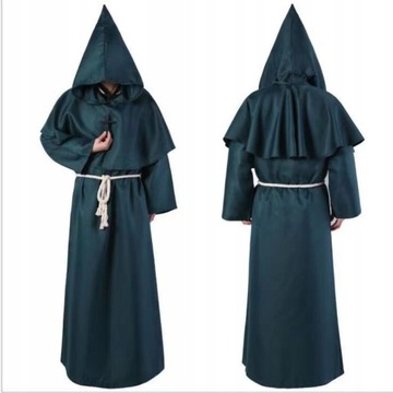KOSTIUM KAPTUREM SZATA KAPŁANA COSPLAY HALLOWEEN