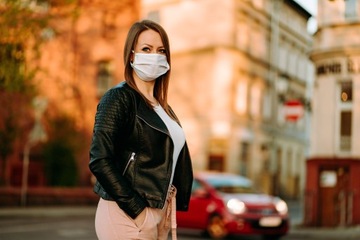 MASK хлопковая маска STREET резиновая _ ONE WHITE