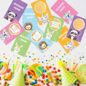 ВЕСЕЛАЯ карточная игра на день рождения. Скретч-карты, задания, 20 штук.