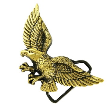 Klamra paska Z błyszczącym metalem ze wzorem zdobyczy orła