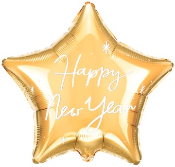 BALON FOLIOWY GWIAZDA HAPPY NEW YEAR 47x50CM-6027