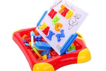 МАГНИТНАЯ ДОСКА С БУФЕРОМ ОБМЕНА, ОБРАЗОВАТЕЛЬНЫЕ БУКВЫ, ЦИФРЫ