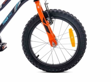 Велосипед Tiger 16 дюймов для мальчика с толкачом, черно-оранжевый - здесь