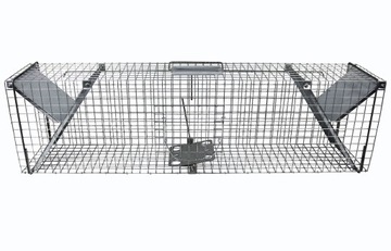Живая ловушка Оцинкованная клетка ЛОВУШКА ДЛЯ ВЫДРЫ, ЛИСЫ, БОБРА, МУЖЧИН, Прочная, ДВУСТОРОННЯЯ