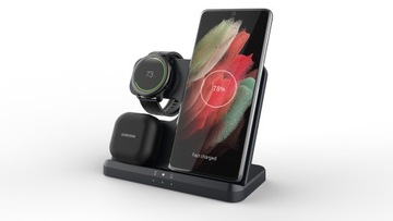 Быстрое индуктивное беспроводное зарядное устройство для Samsung 3в1
