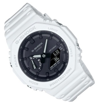 Biały zegarek na pasku Casio G-SHOCK GA-2100