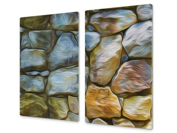 deska hartowana z grafiką 2x 30x52 kamień