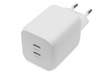 Ładowarka sieciowa, zasilacz GaN 2x USB-C PD 3.,
