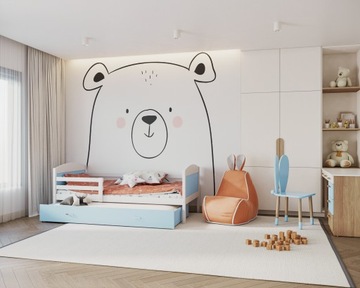 Łóżko dziecięce 190x80 szare MATEUSZ P2