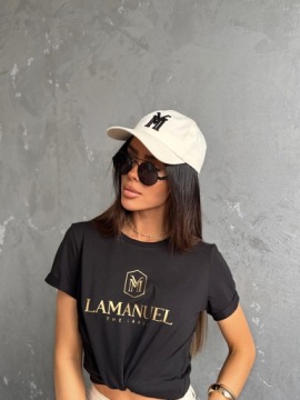 ФУТБОЛКА СО СТАЙЛЕРОМ LAMANUEL ЧЕРНАЯ