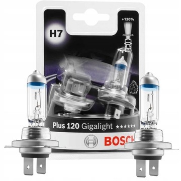 ЛАМПОЧКИ BOSCH H7 GIGALIGHT +120% 12В 55ВТ DUO НАБОР ИЗ 2 ШТ.