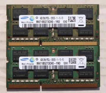 PAMIĘĆ RAM DDR3 8GB 2x4GB DDR3 SODIMM PC3L 12800S 1600MHz