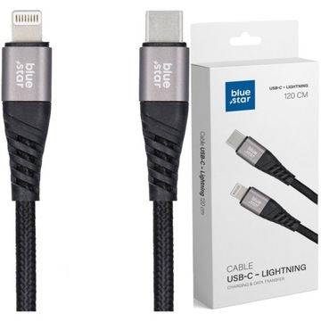 Mocny KABEL USB C do Lightning PRZEWÓD TYP-C 3A 1.2m do iPhone iPad