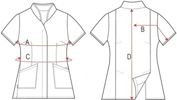 2XL KOSZULKA DAMSKA KITEL ŻAKIET KOSZULKA BLUZA TUNIKA FARTUCH BHP ROBOCZA