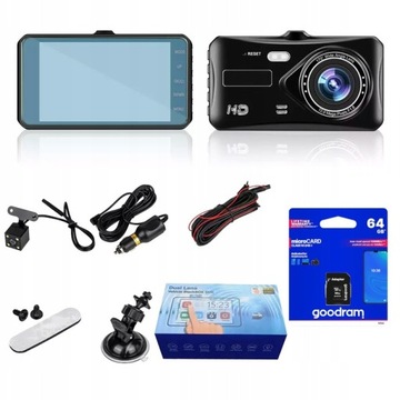 АВТОМОБИЛЬНЫЙ РЕГИСТРАТОР FULL HD С КАМЕРОЙ ЗАДНЕГО ЗАДНЯЯ PL 64 ГБ