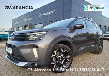 Citroen C5 Aircross SUV Facelifting 1.5 BlueHDi 131KM 2023 Citroen C5 Aircross 228 1.5 BlueHDi Shine 130 KM AUTOMAT I wl. FV23