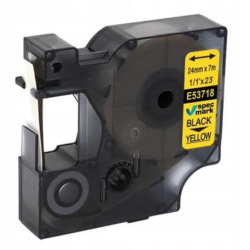 Taśma do DYMO D1 53718 S0720980 24mm Żółta