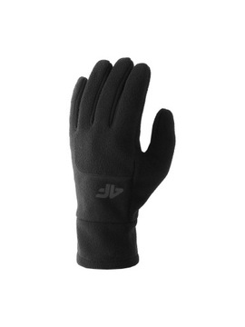 4F rękawiczki zimowe polarowe czarne dotykowe S