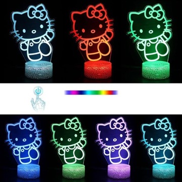 3D светодиодный USB-ночник в подарок Hello Kitty