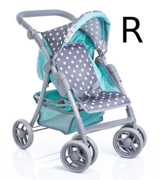 Коляска DOLL, большая коляска, СУМКА-ПЕРЕМЕННИК, регулируемая ручка