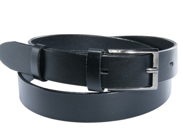 PASEK DLA CHŁOPCA skóra czarny komunia - 80