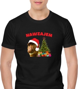 Koszulka Świąteczna Nosacz NAWZAJEM Męska z Śmiesznym Nadrukiem XL