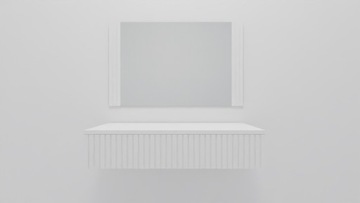 Туалетный столик, консоль, письменный шкаф, RIVA 80, пазы белые, ящик